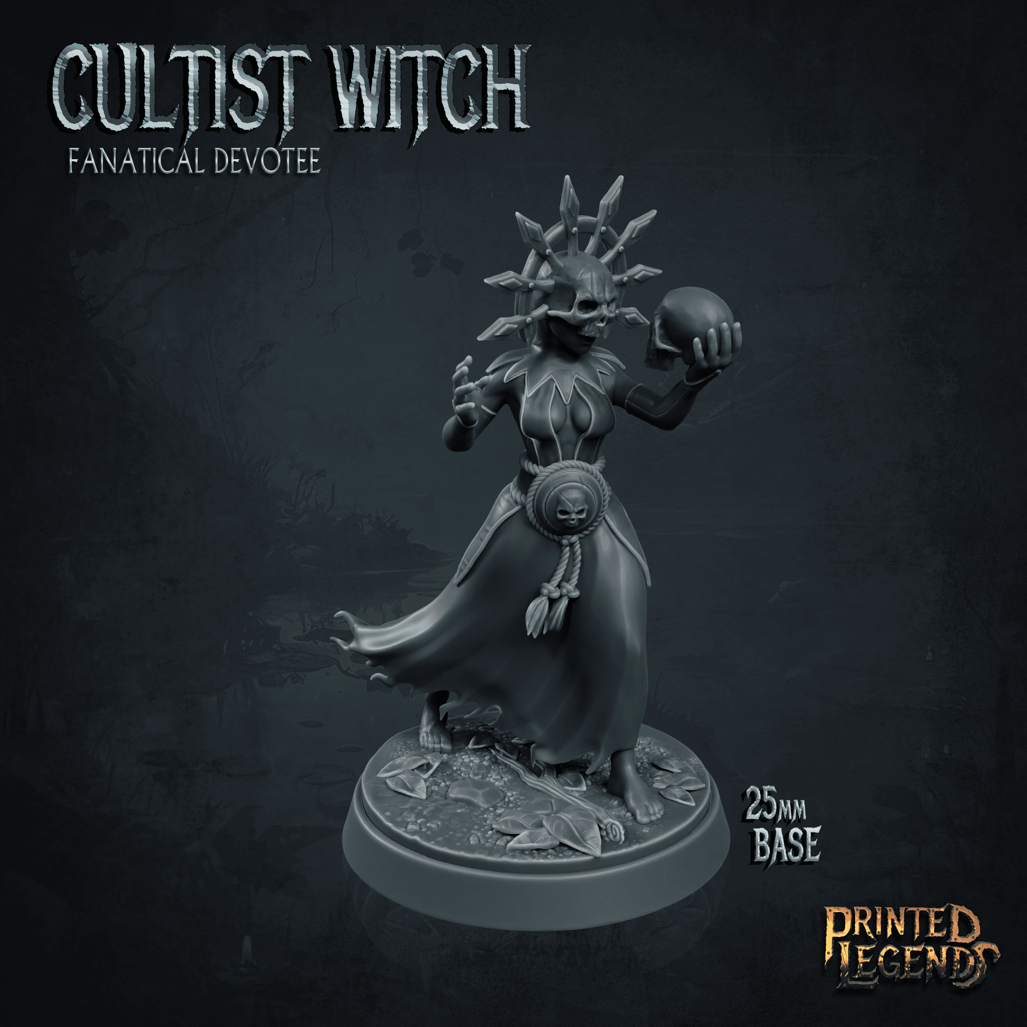 Cultist Witch 03 (25mm Base) 3d model