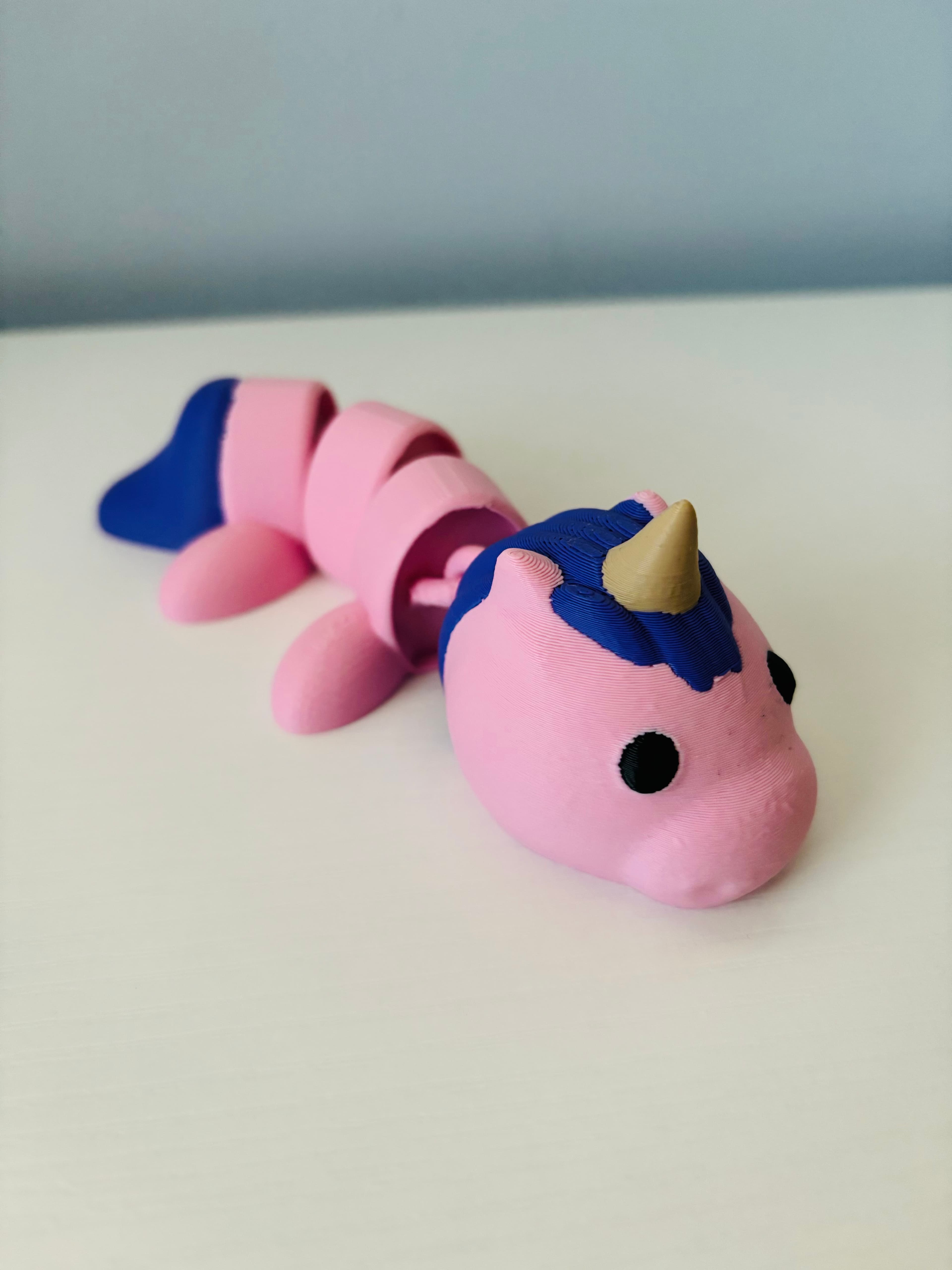 articulated-unicorn - Print in Place 3d model