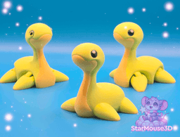 Chibi Loch Ness Monster Flexi 3d model