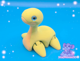 Chibi Loch Ness Monster Flexi 3d model