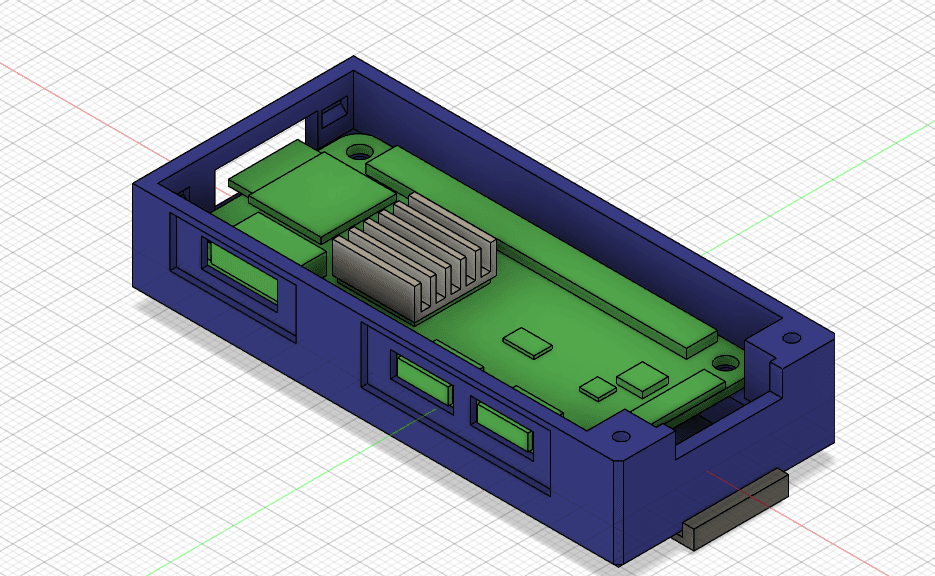 Raspberry pi zero w camera case 3d model