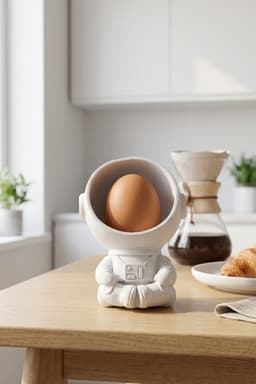 Astronaut Egg Holder STL | 3D Print PLA Compatible Decorativ 3d model
