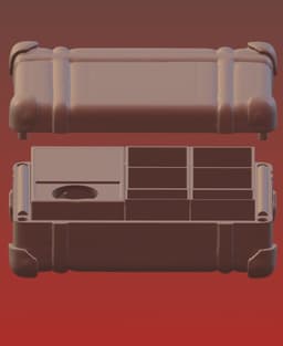 Suitcase for boardgaming or RPG 3d model