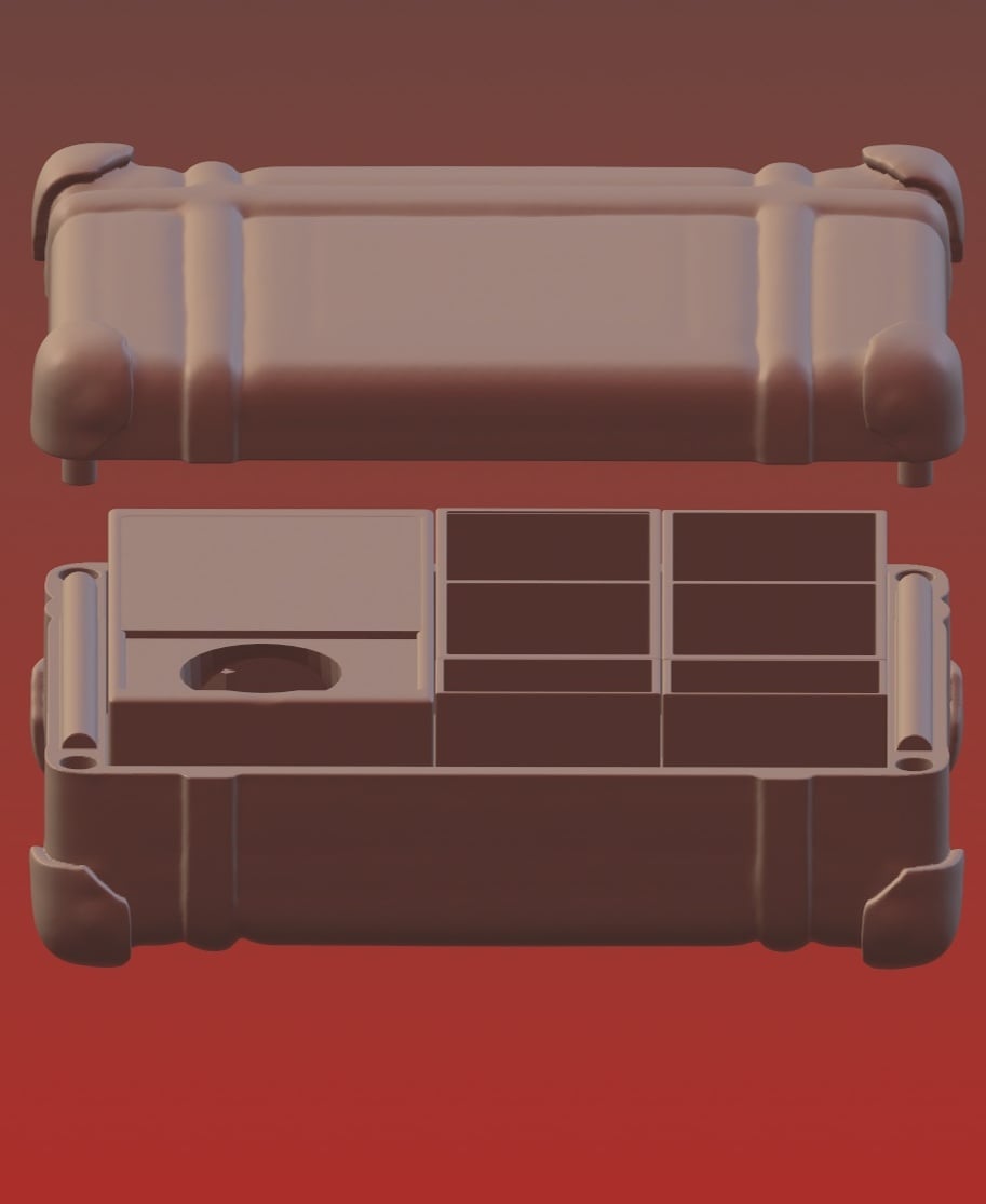 Suitcase for boardgaming or RPG 3d model