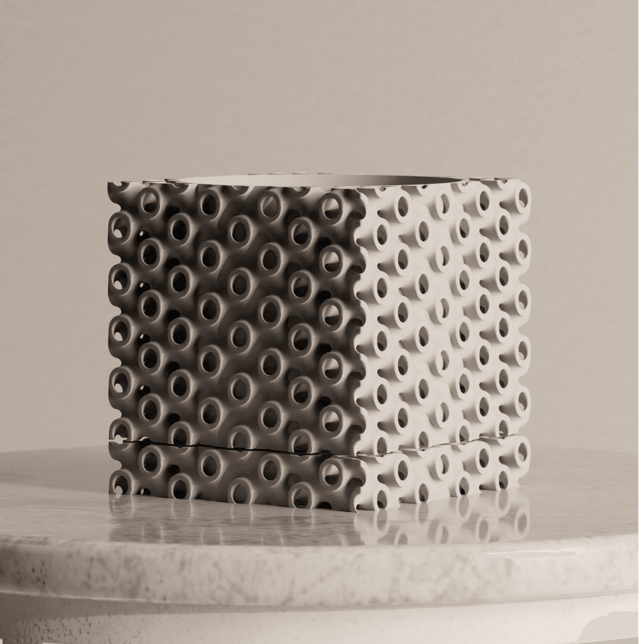 Planter with dripping tray 3d model