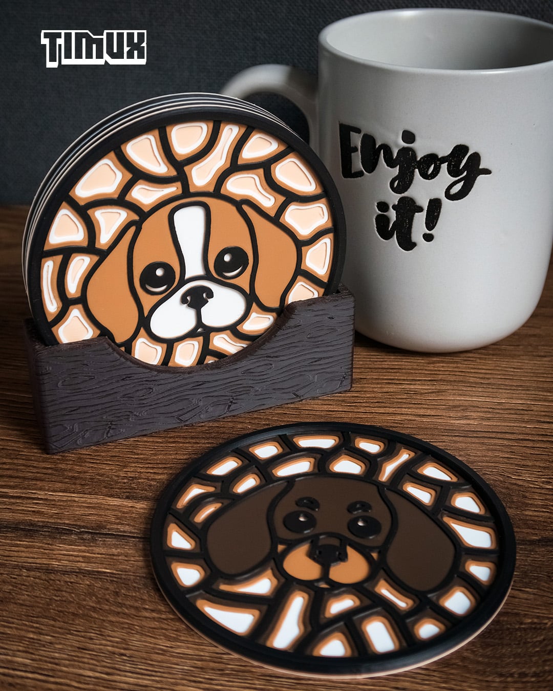 DACHSHUND & BEAGLE COASTER 3d model