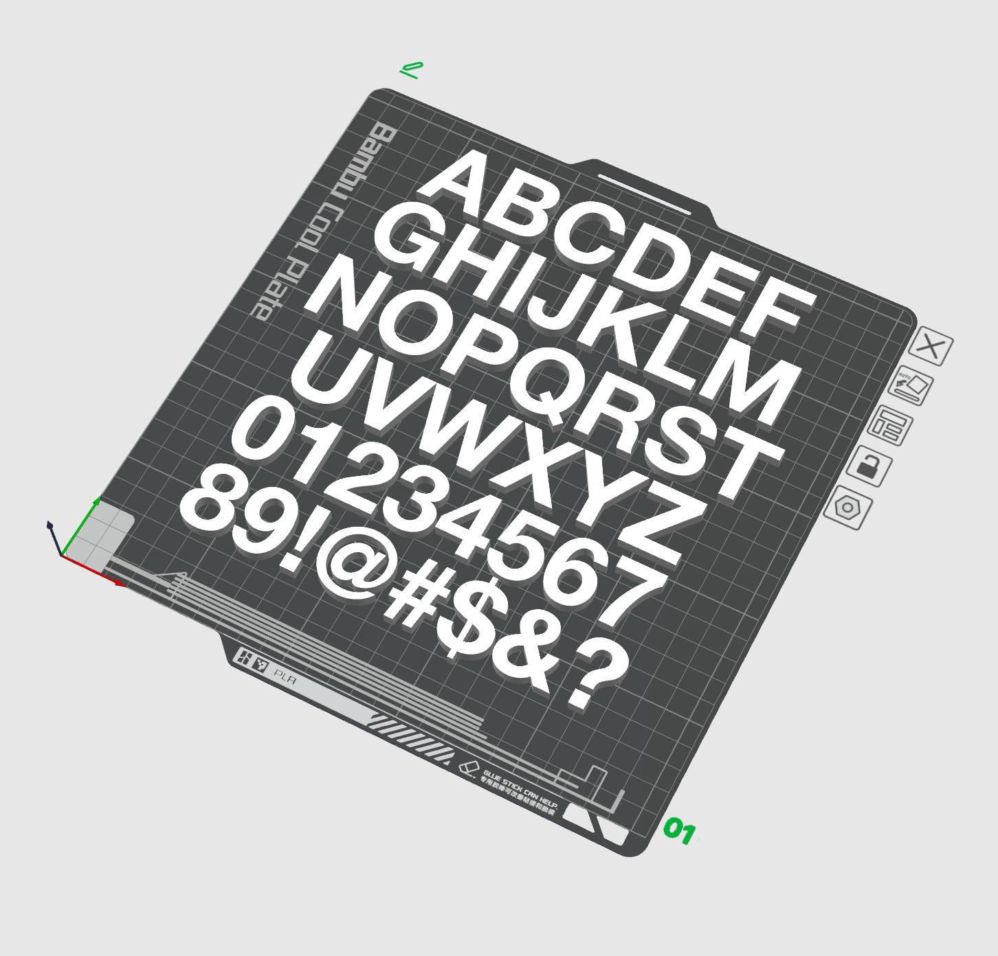 Helvetica Neue Letter Kit - 30mm 3d model