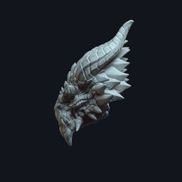 Dragon v4 Action Figure Head 3d model