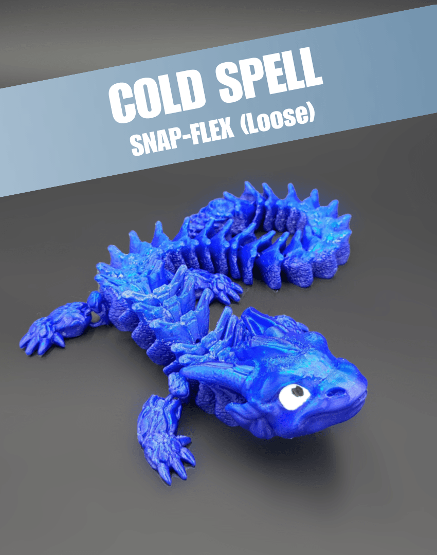 Cold Spell, Winter Dragon - Articulated Dragon Snap-Flex Fidget (LooseJoints) 3d model