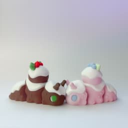 Ginger Bread Snails 3d model