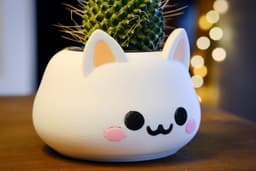 Cute Cat Planter 3d model