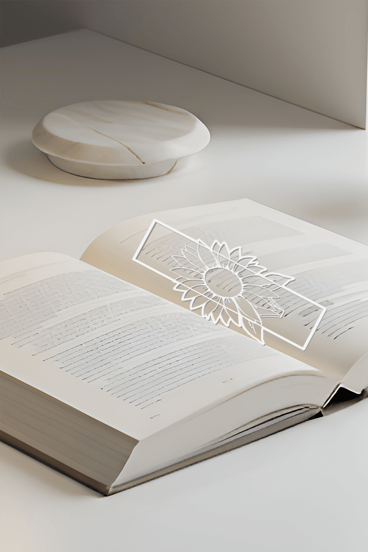 Sunflower Bookmark, Creative Bookmark, Gift Idea 3d model