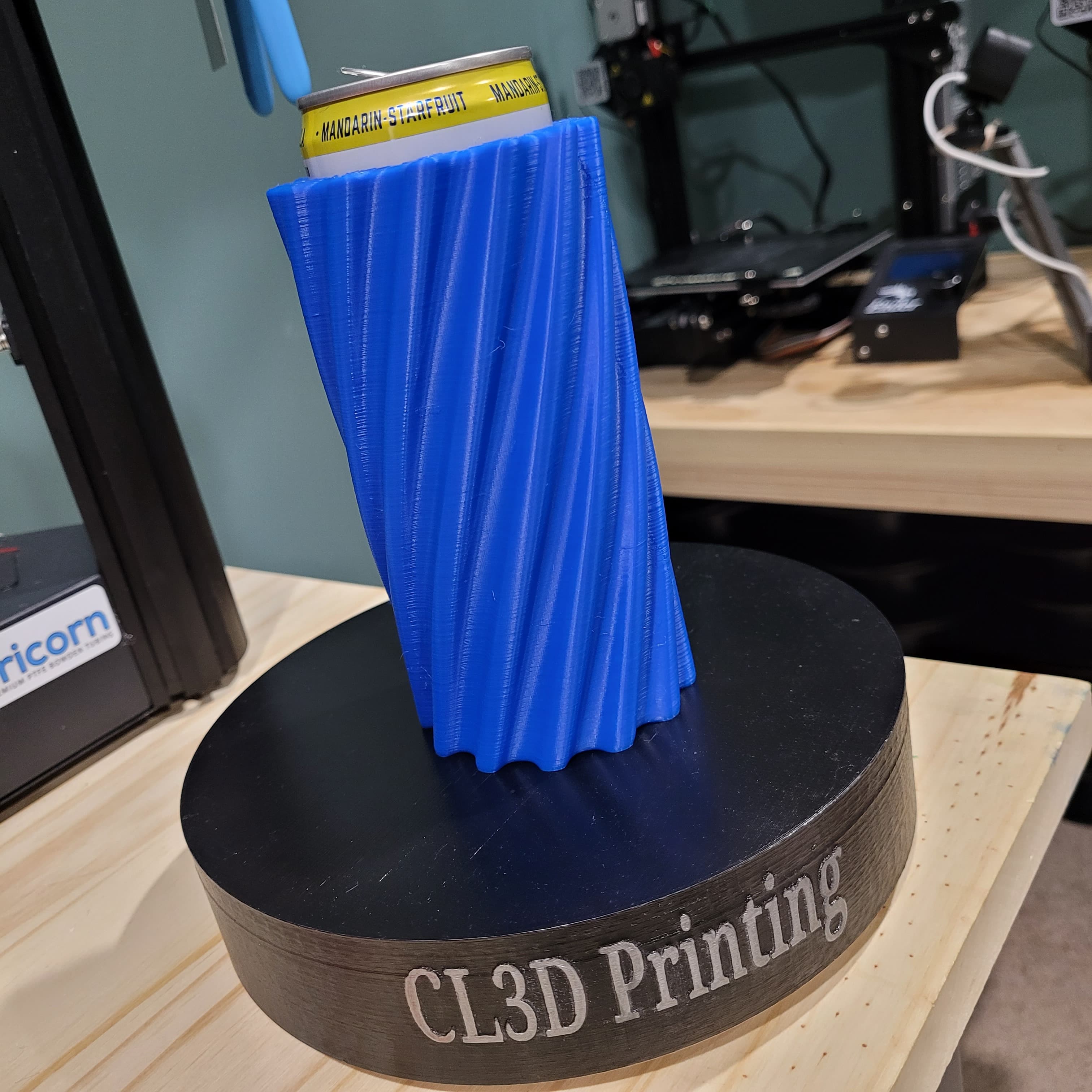 Twisted Seltzer Can Koozie / Vase 3d model