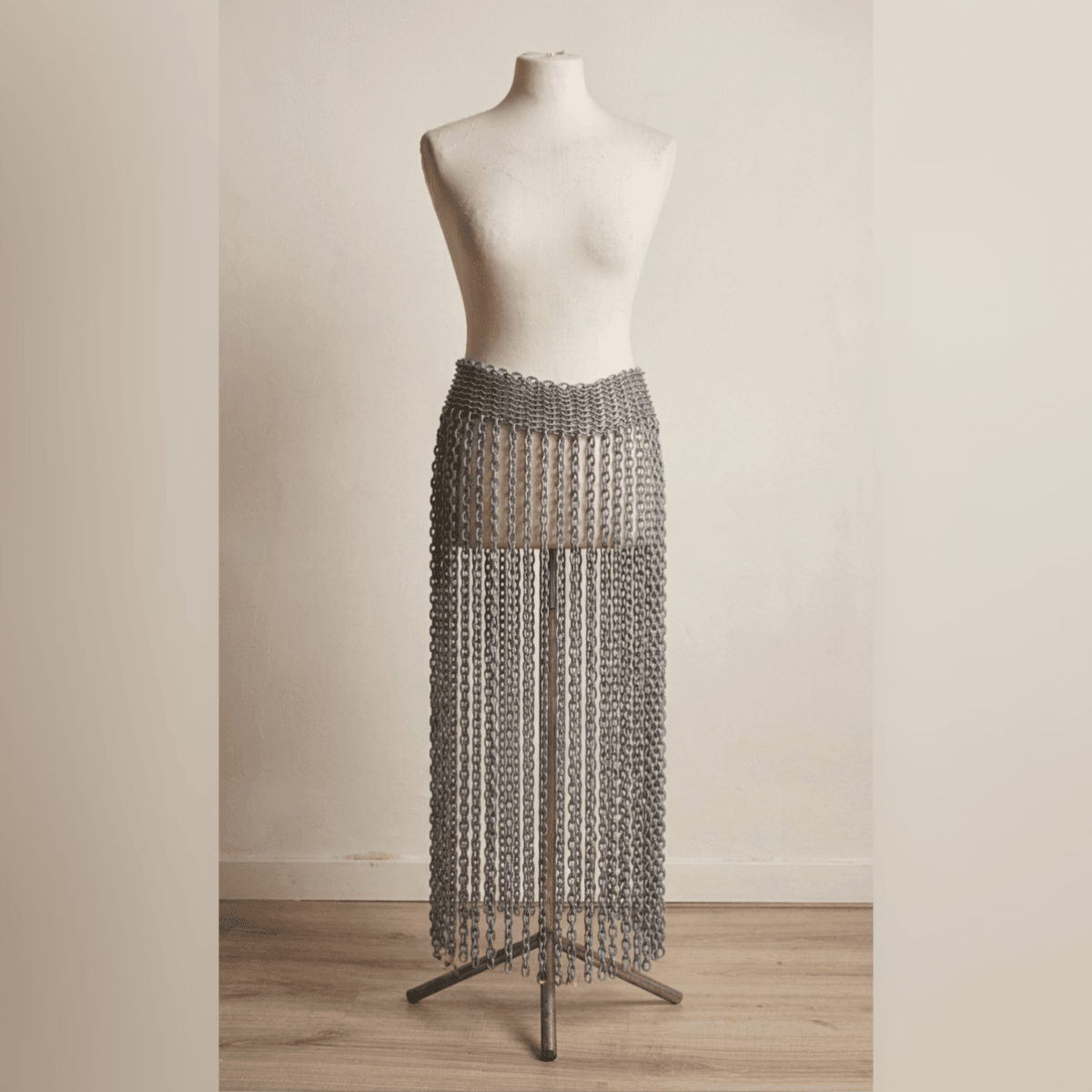 Chainmail Skirt Belt with Chains 3d model