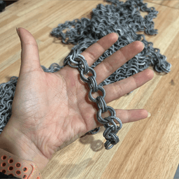 Chainmail Skirt Belt with Chains 3d model