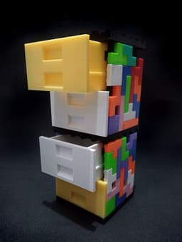 Modular Tetris Shelf Organizer 3d model