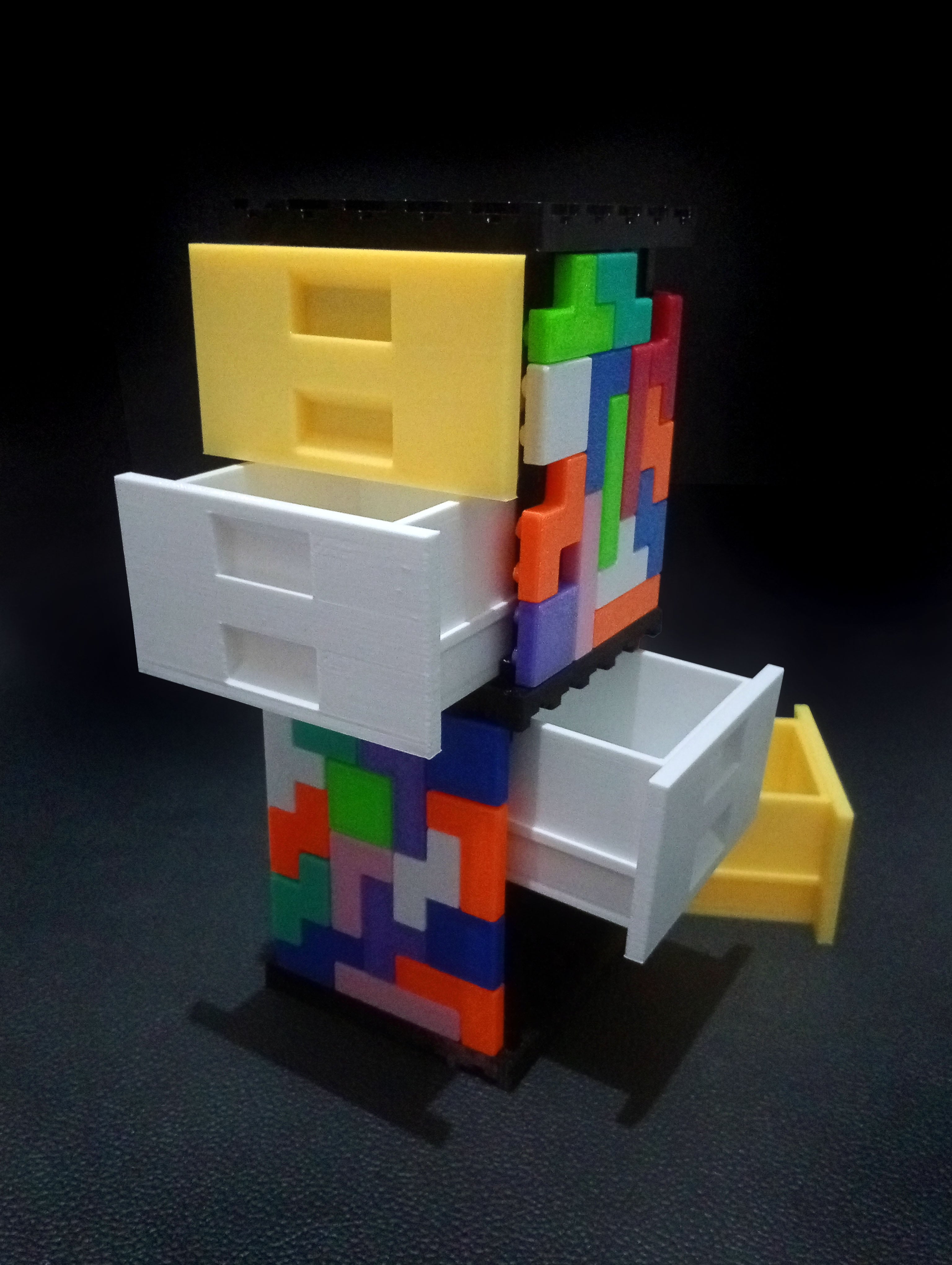 Modular Tetris Shelf Organizer 3d model