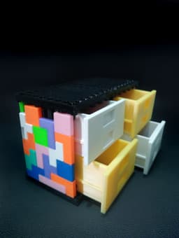 Modular Tetris Shelf Organizer 3d model