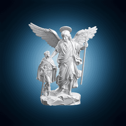 Saint Raphael Holding Staff 3d model