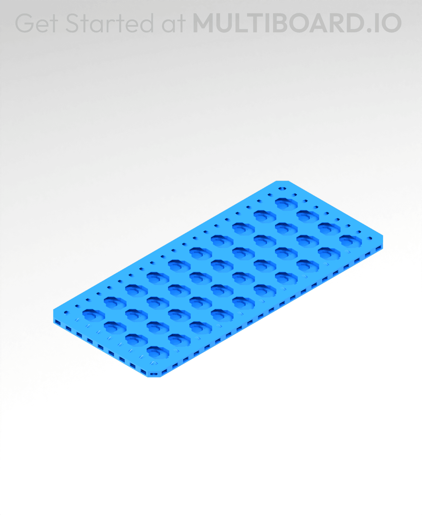 11x5 MU - Point Hole MU - MultiBoard Plate 3d model