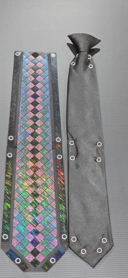 Diamond pattern tie cover with snap fasteners 3d model
