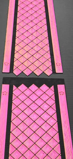 Diamond pattern tie cover with snap fasteners 3d model
