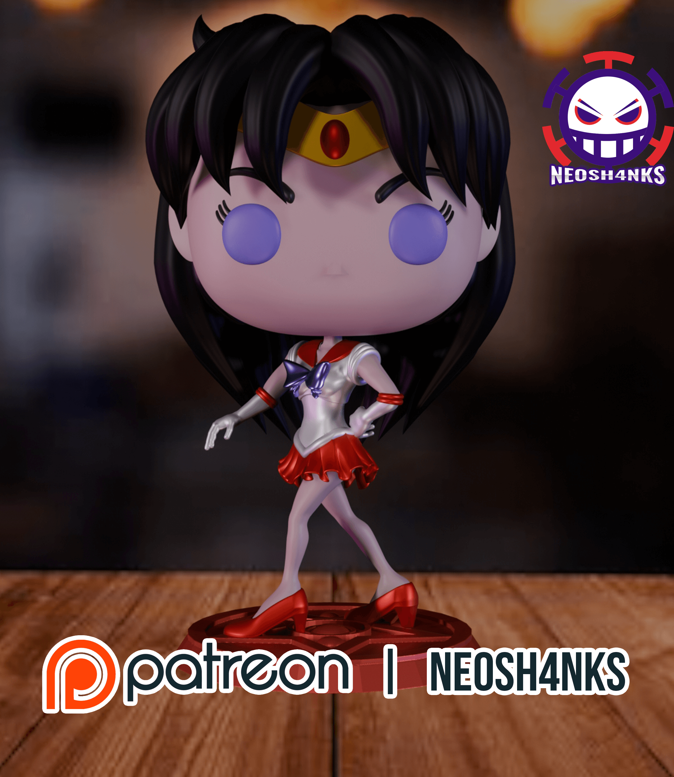 Sailor Mars Funko Style 3d model