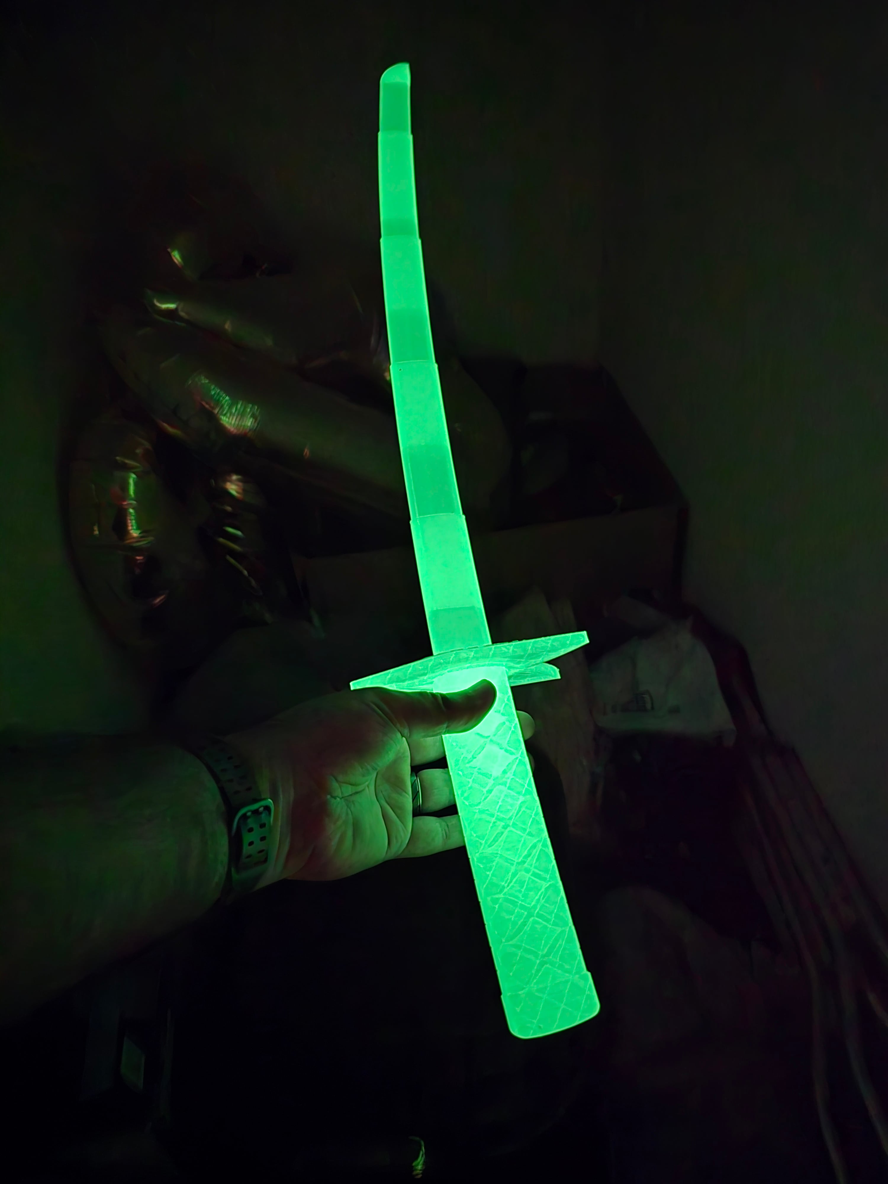 Printed in Hatchbox ABS glow. It printed very nicely. No supports needed.