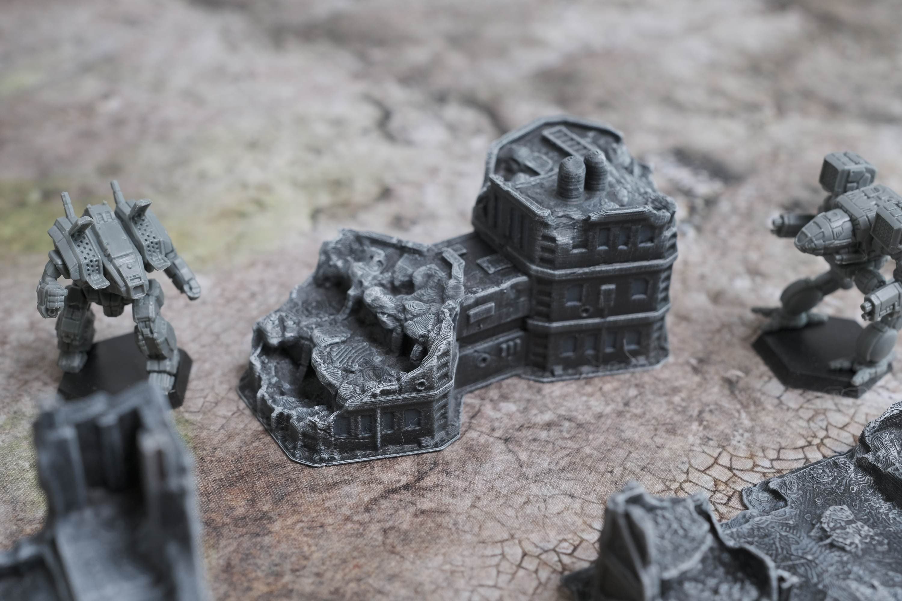 Industrial Dual Hex - Damaged 3d model