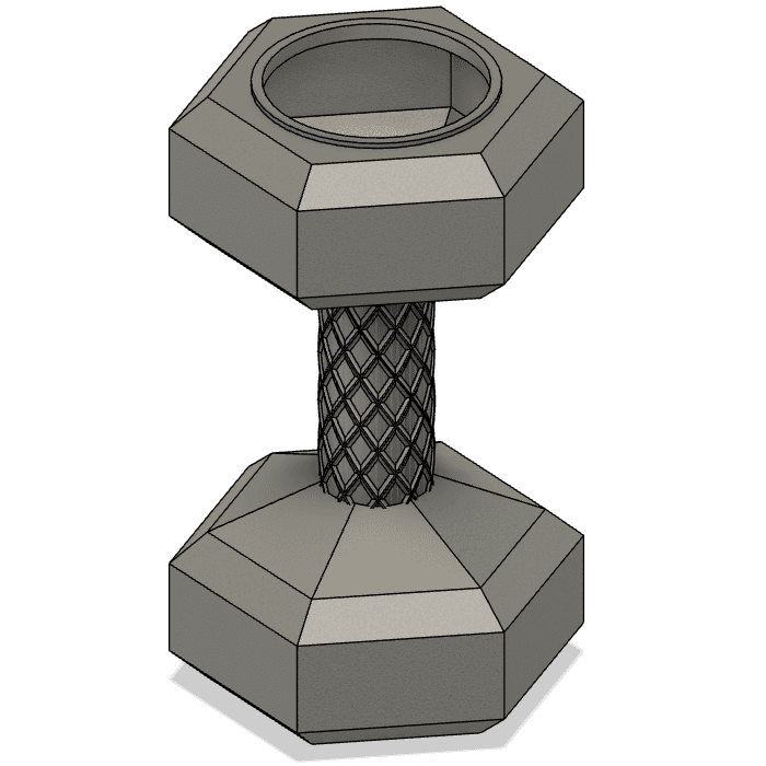 DIY Concrete Dumbbell Shell 3d model