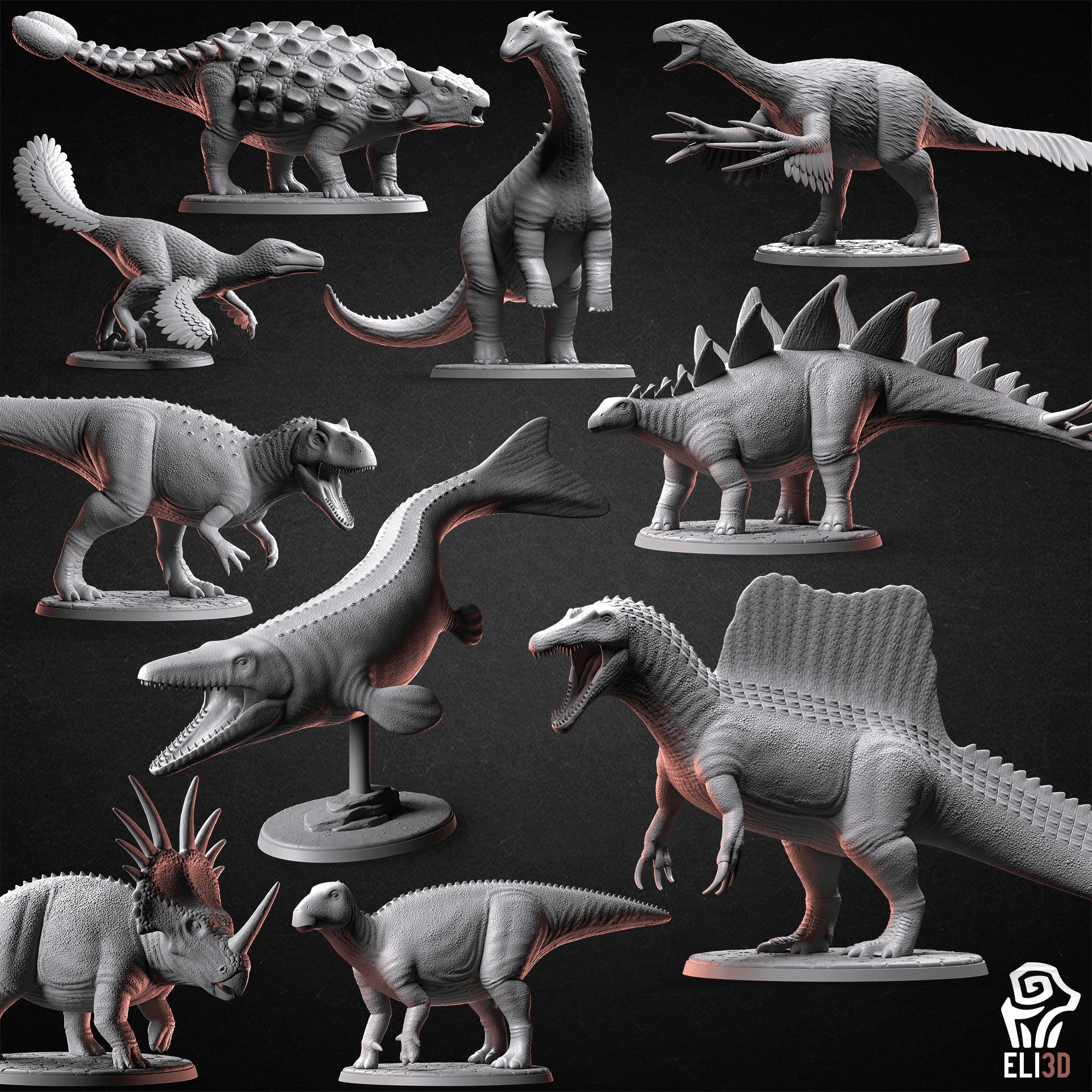 Dinosaurs - Dino Bundle 3 3d model