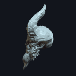 Demonv2 - Custom Action Figure Head 3d model