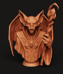 Vampire Bat Lord STL | Gothic Horror 3D Print | Fantasy Boss 3d model