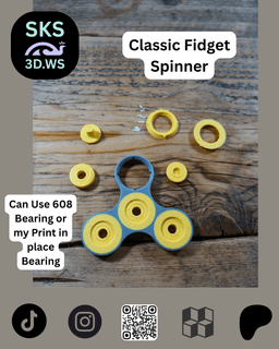 Classic fidget Spinner free model 3d model