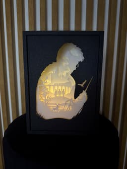 Harry Potter Shadow Box Lamp 3d model