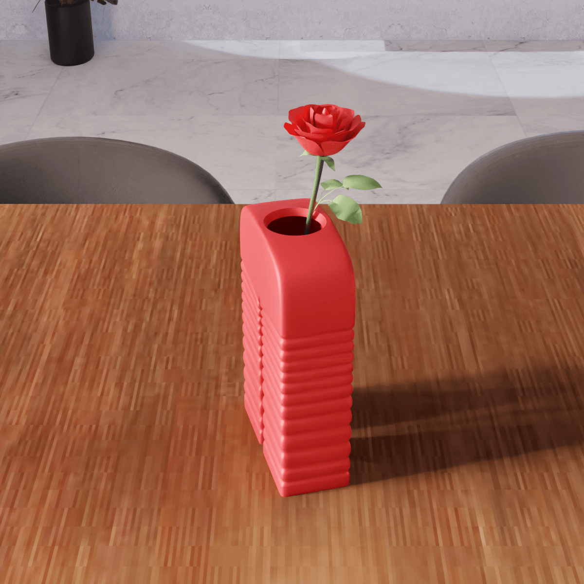 Arch Ribbed Vase 3d model