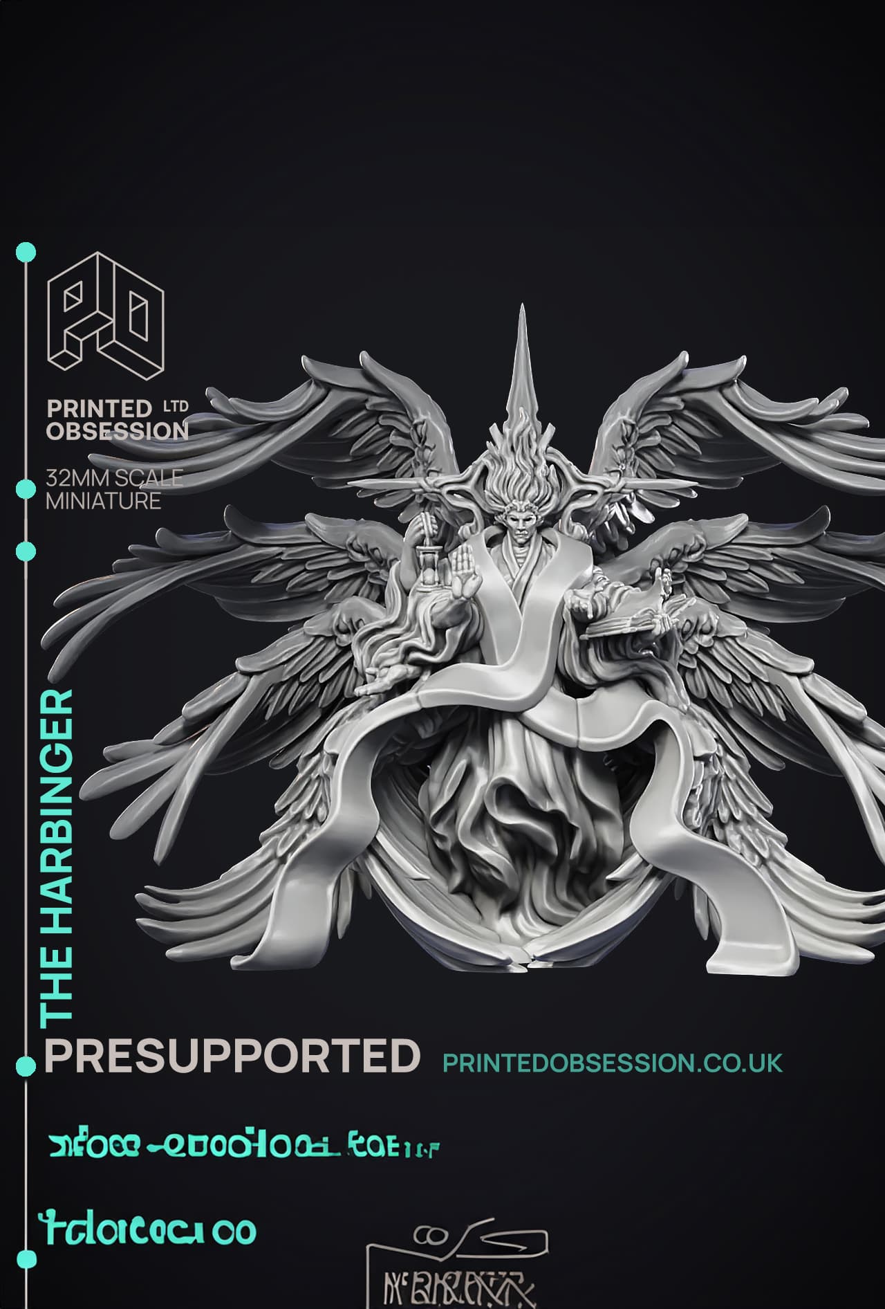 The Harbinger - High archon - Large Model - Heaven Hath No Fury - PRESUPPORTED - 32 mm scale 3d model