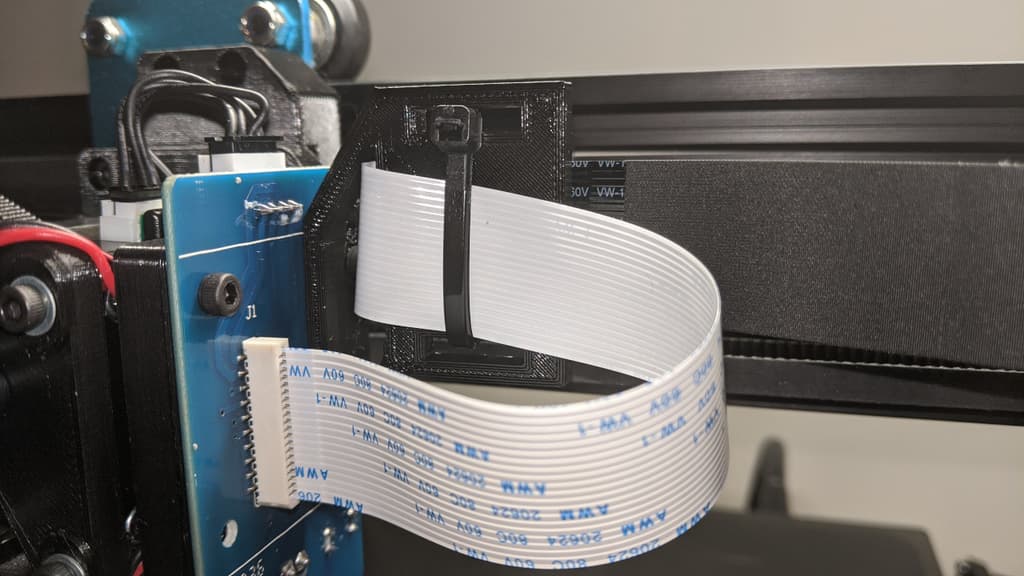 Sidewinder X1 FFC Riser - Customizable ribbon cable height fix and strain relief for E3D Hemera, the stock extruder and others 3d model