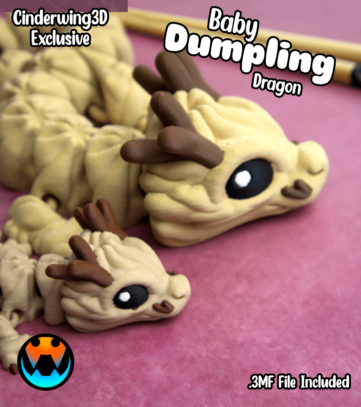 Baby Dumpling Dragon 3d model