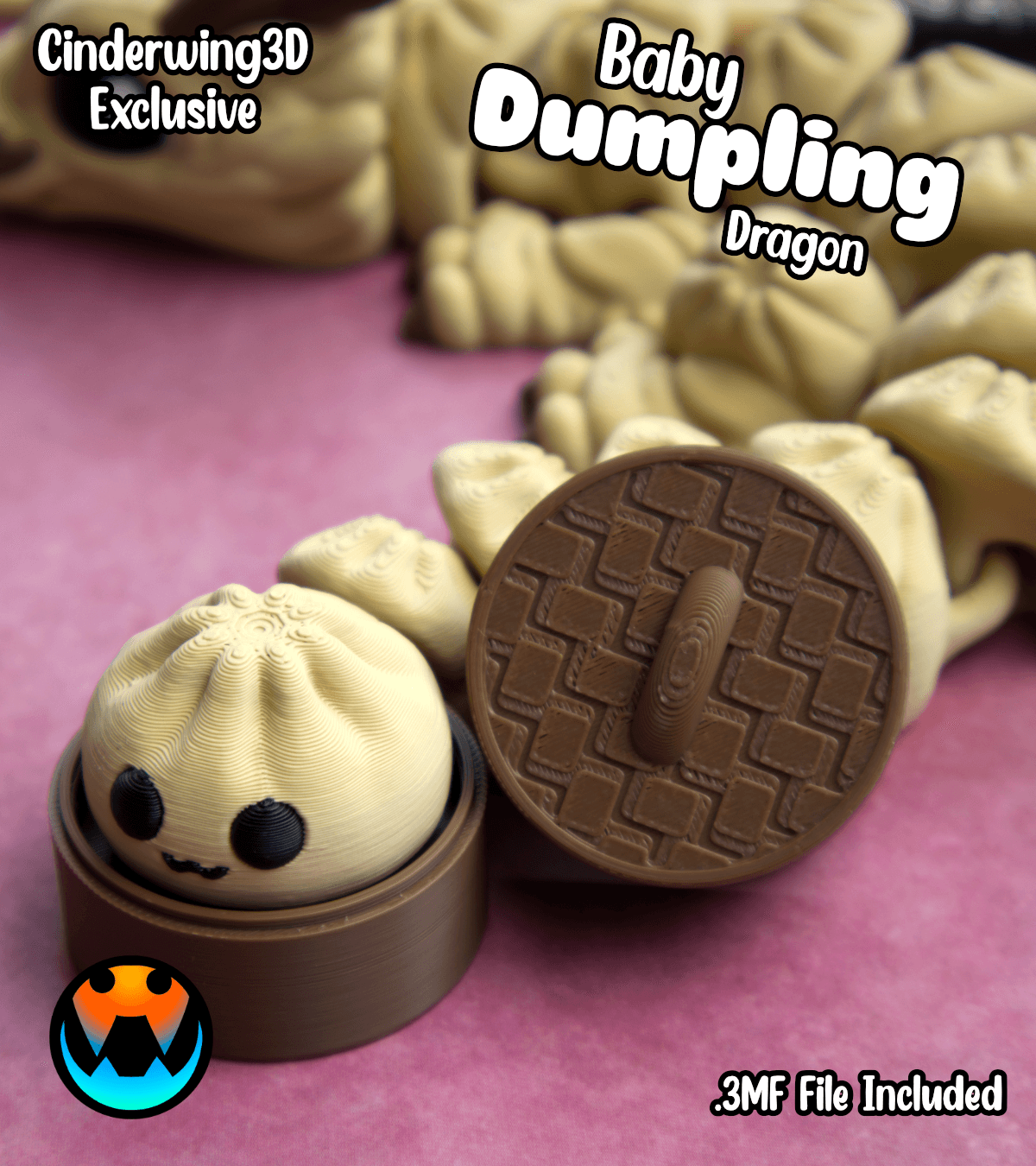 Baby Dumpling Dragon 3d model
