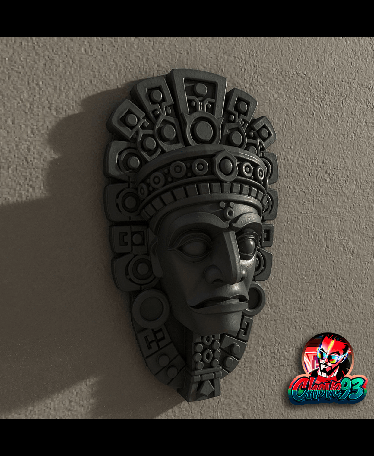 Aztec Wall Mask –Wall Decoration 3d model