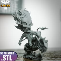 Ghost Rider Chibi STL for 3D Printing ChibiSTL 3DXM 3d model