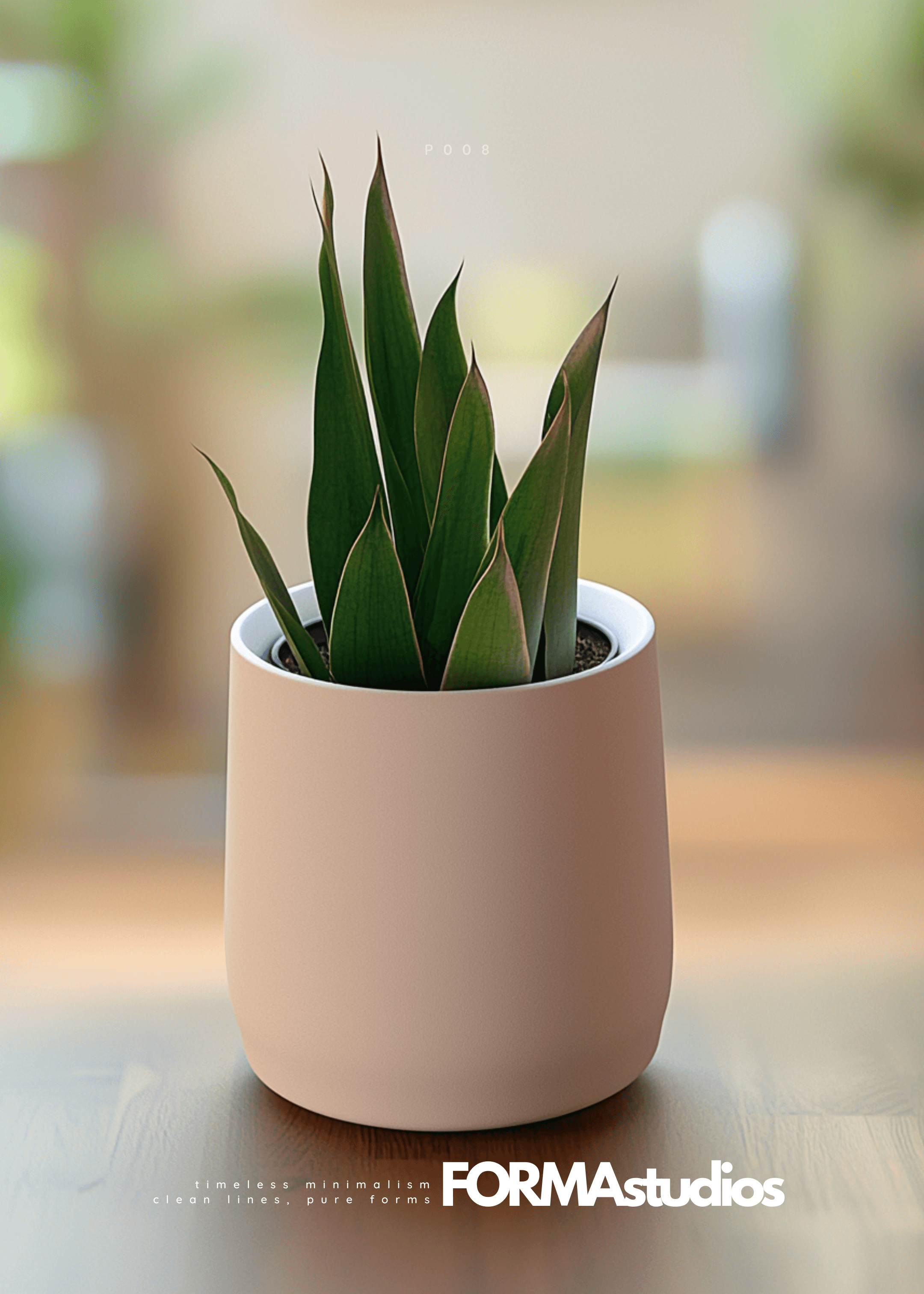 Planter with drip tray - FORMAstudios P008 3d model