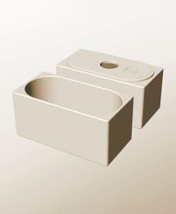 CX96-100-P Stackable pierced bin box module for creative decor 3d model