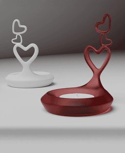 Heart Candle holder 3d model