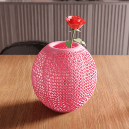 Geometric Voronoi Lattice Sphere Vase 3d model