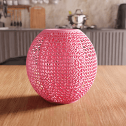 Geometric Voronoi Lattice Sphere Vase 3d model