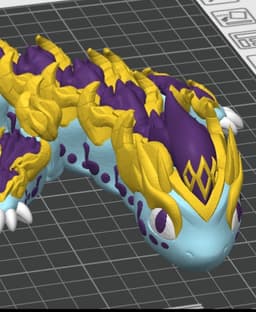 Bard Dragon - D&D Articulated Dragon Fidget Toy 3d model
