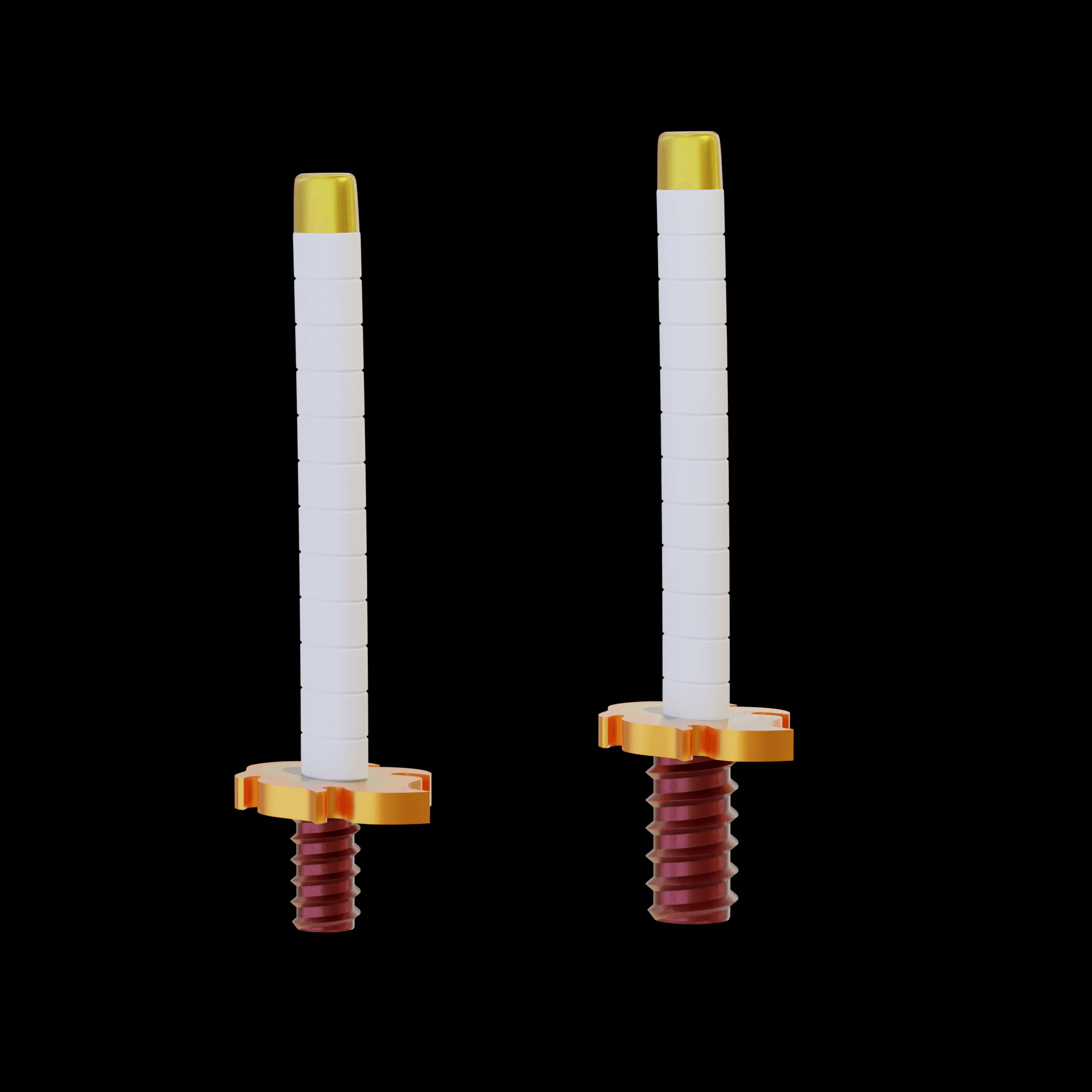 Rengoku Pool Noodle Sword 3d model