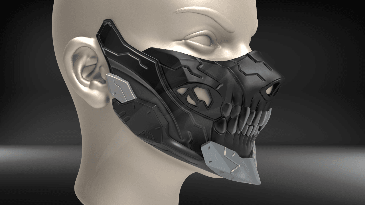 Cyborg Skull Mask 3d model